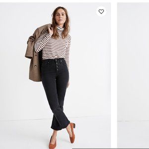 Madewell Black Wide Leg Flare Jeans